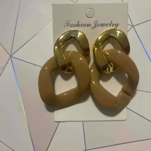 Chunky 2 Link Chain Earrings - Picture 5 of 12